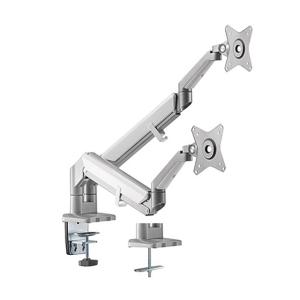 최대 32인치 좁은 책상 벽 밀착형 듀얼 모니터 풀모션 스탠드암 브라켓 거치대 삼성 LG 엘지호환브라캣