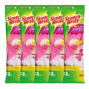 [3M] 스카치 브라이트 고리형 고무장갑 대 5개