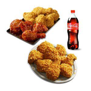 [BBQ] 황올반+BBQ양념반+크리스피반+콜라1.25L