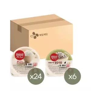 햇반 큰공기 300g x24개+찰잡곡밥 210g x6개