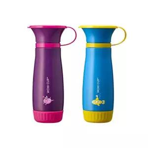 빨대컵 스테인리스 300ml 흘림방지 자기주도 아기컵 어린이집 (뚜껑포함)-컬