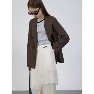[ZOOC](천안아산점)여름 린넨 블렌드 테일러드 더블 자켓 Z252MSF012