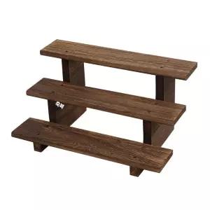 우드선반 미니 계단식 차 진열대 피규어 선반 나무 찻잔 정리대