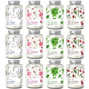 올레비엔 라벤더500gX3개+로즈가든500gX3개+페퍼민트500gX3개+블랙체리500gX3개 바스 앤 마사지솔트