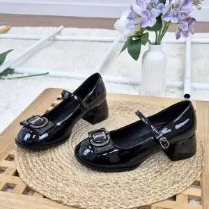 제이시 5cm 여자구두 발볼 넓은 에나멜 펌프스 K367