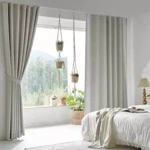 뷰하우스 데이즈 민자 핀형 거실 원톤 암막커튼 특대형