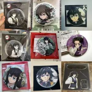 귀멸의 칼날 싱글 배지 브로치 무한성 버튼 무이치로 시노부 뱃지 스탠디 가방 귀칼