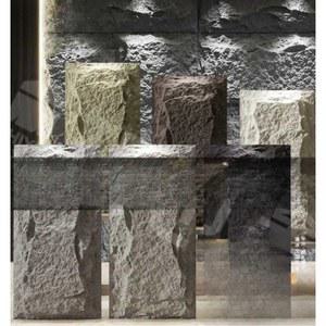 인조 현무암 패널 타일 배경 스톤스킨스페이스블랙2CM 초경량 제주 모양