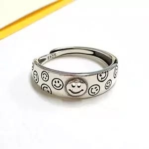 웨촬 순은반지 모여라스마일 프리사이즈 실버링-WFHTO9M