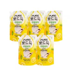 피죤 퓨어 뽀드득 주방세제 레몬 리필 1.2L x5개