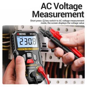 ANENG M128 디지털 멀티미터 스마트 고정밀 전문가용 6000 카운트 AC DC 전압 테스터 NCV 옴 암페어미터