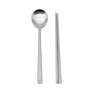 어필 숟가락 젓가락 샌딩 체크 수저세트 1P 수저세트 저분 수저 숟가락