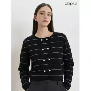 [ab.plus/신상] 더블버튼 스트라이프 니트 가디건 (LSZ4MY34A)