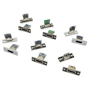 10/5/2Pcs 고정  Type-C USB 잭 소켓 2Pin 타입C 암 용접 커넥터 충전 포트