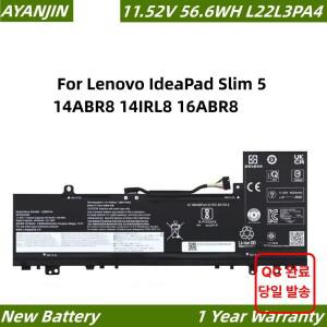 56.6WH L22L3PA4 L22B3PA4 배터리 Lenovo IdeaPad Slim 5 14ABR8 14IRL8 16ABR8 L22M3PA4 31CP6/55/90 5B11