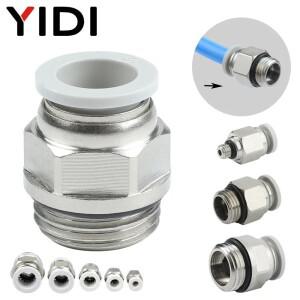 G 스레드 공압 수 PC 에어 호스 피팅 파이프 피팅 퀵 커넥터 세트 G1 8 G1 4mm 6mm 8mm 10mm 12mm 5 개 10