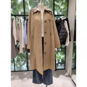 [듀엘](대전신세계)[신세계 단독] 체크 후드 레이어드 트렌치 코트 D254MSJ036