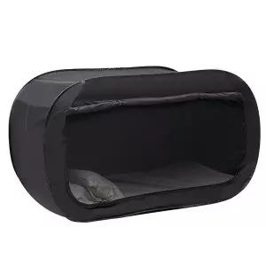 원터치 1인용 사각 암막 보온 침대 텐트 간편 설치 프라이버시 200x100x105cm 블랙 보호