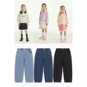 [갤러리아] 베네통키즈  플리츠피케원피스 배기데님팬츠(택1) QAOP01541/QADP01541