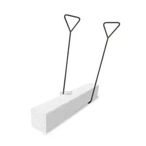 경계석 집게 1조 블럭 보강토 잡기 건설 현장 공사 작업 운반 돌 찝게 집개 지지대