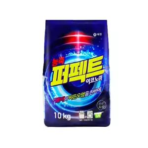 애경 농축 퍼펙트 이코노미 10kg x1개 가루세탁세제 일반드럼겸용