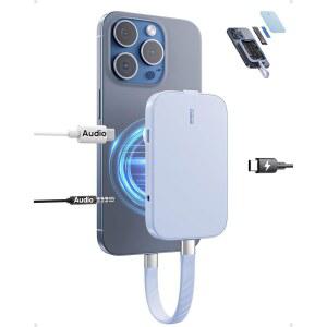 PULWTOP 마그네틱 M.2 2230 SSD 인클로저 USB C 맥북 미포함 17 프로레스, 2260 2242 SSD용 오디오 15 /3.5MM 10GBPS, /맥스 블루 TO 60W 16 USB-C PD, - 2280 프로 NVME