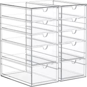 10개의 서랍이 있는 소버스 메이크업 정리함 메이크업용 아크릴 서랍 사무실 및 보관함 미술 용품 보석류