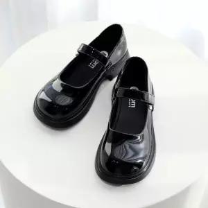 초등학생 여아 유광 블랙 연주회 발표회 합창단 데일리 구두(195-230)