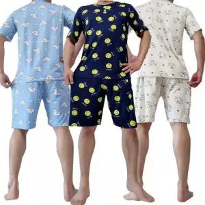 [라일리여성언더웨어] Rly 남녀공용 피치 잠옷 반바지 여름 반팔 파자마 세