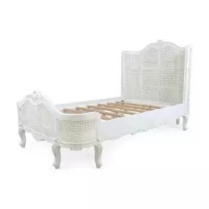 메종드다채로움 BLANC81 블랑 라탄 엔틱 화이트 슈퍼싱글침대SS 프레임