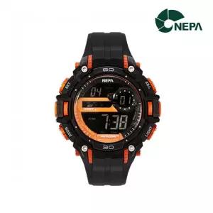 [하프클럽/네파]네파 랩타임 스탑워치 듀얼타임.방수 학생.군인용 레져 스포츠시계 N346_BKOR