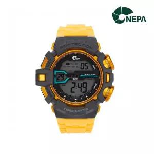 [하프클럽/네파]네파 듀얼타임 스탑워치 방수 학생.군인용 레져 스포츠시계 N324_YE