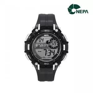 [하프클럽/네파]네파 랩타임 스탑워치 듀얼타임.방수 학생.군인용 레져 스포츠시계 N346_BKSV