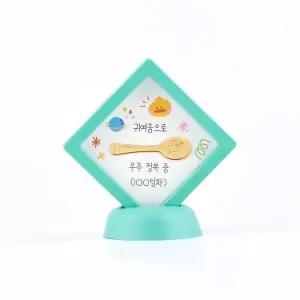 [타이니앤코] 순금 24K 코코 3.75g 금수저 골드바 액자 돌반지