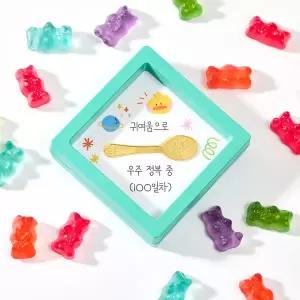 [타이니앤코] 순금 24K 코코 0.5g 금수저 골드바 액자 돌반지