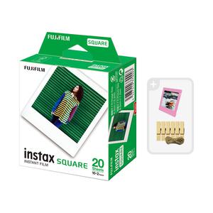 인스탁스 스퀘어필름2팩(20장)+포토액자+나무집게/즉석카메라필름