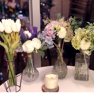 인테리어 조화 꽃다발 유리화병 디퓨저리필액