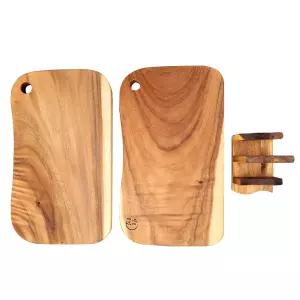 당곡공방 100% 수작업 레인트리 도마 세트 캄포 나무 원목 도마