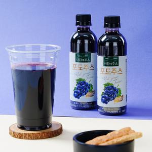 서울우유 아침에주스 포도주스 350mlx06병 포도농축과즙 무설탕 후식음료 소풍음료