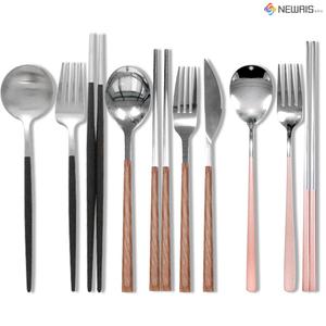 예쁜 카페 파스타 명품 골드 수저 포크 나이프 양식기 커틀러리 플루스 커트러리 3P 세트