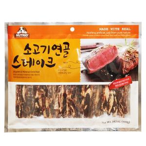 뉴트리오 소고기 연골 스테이크 400g / 사사미간식 / 강아지 간식