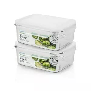 글라스락 화이트에디션 직사각1100ml 2조