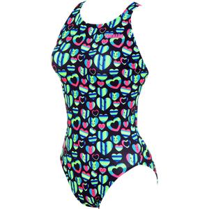 여자 실내 수영복 토네이도 원피스 강습용 스윔웨어 하트빔 라임