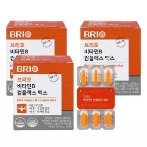 브리오 비타민B 컴플렉스 맥스 3개(6개월분) 판토텐산 나이아신 비오틴 비타민 B12 B1 B2 B6 비 영양제