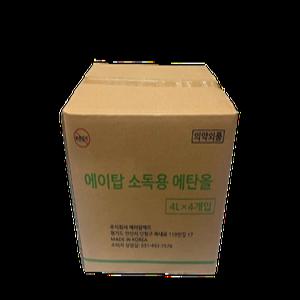 에이탑 의료용 알코올 소독용 에탄올 4L 4개 한박스 살균소독약 소독 알콜