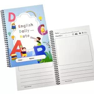 [쏘잇] 영어그림 일기장/초등 유아 노트 공책 스프링 받아쓰기 넓은칸1-2학년 어린이