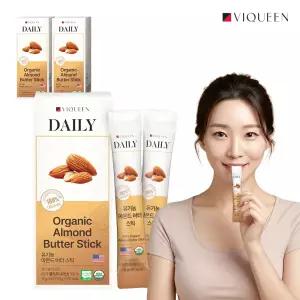 프리미엄 캘리포니아 100% 유기농 아몬드버터 스틱 180g 3개 무첨가 / 바이퀸