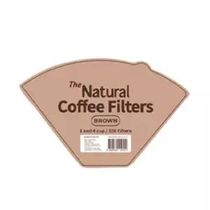 내추럴 커피 필터 4인 100p/종이/드립/핸드드립/원두커피/여과지/원두/커피메이커/추출/드립백/페이퍼/