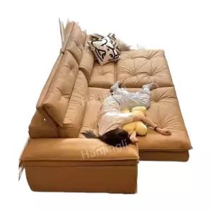 4인 쇼파 이지클린 거실 소가죽 리클라이닝 침대형 모듈형 편안한