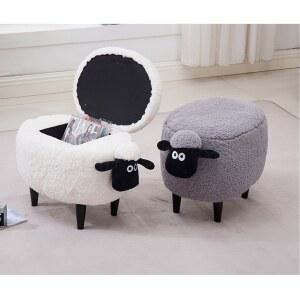 스툴 화장대 북유럽 의자 수납 애니멀 커버분리 DS 0N